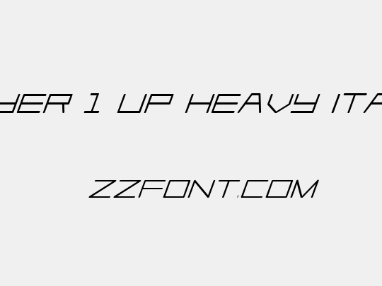 Player 1 Up Heavy Italic