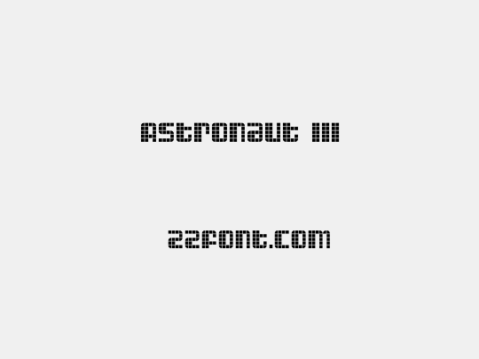 Astronaut III