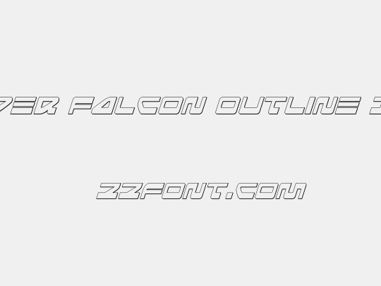 Searider Falcon Outline Italic