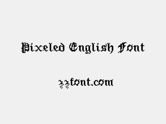 Pixeled English Font