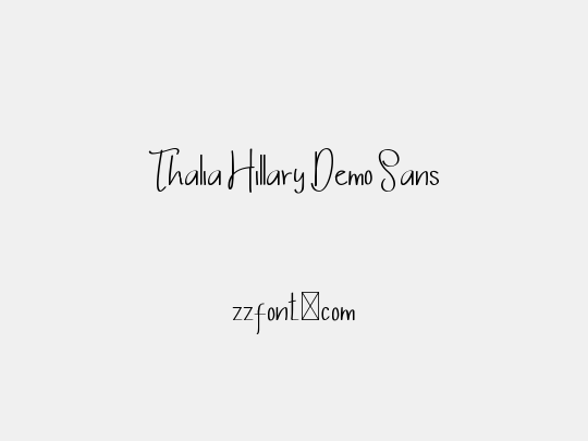 Thalia Hillary Demo Sans
