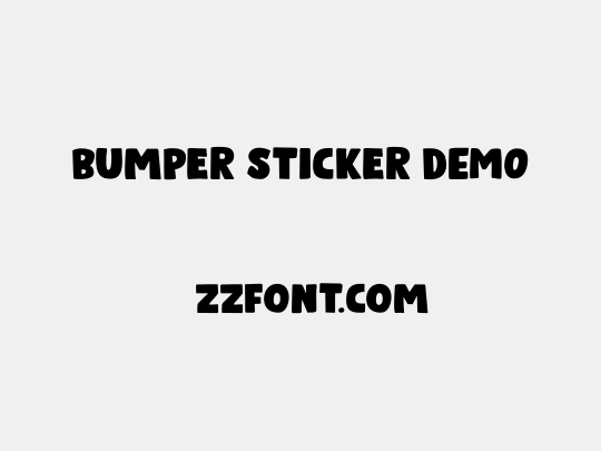 Bumper Sticker DEMO
