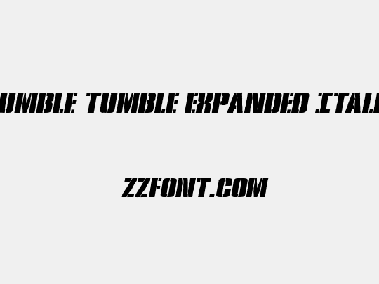 Rumble Tumble Expanded Italic