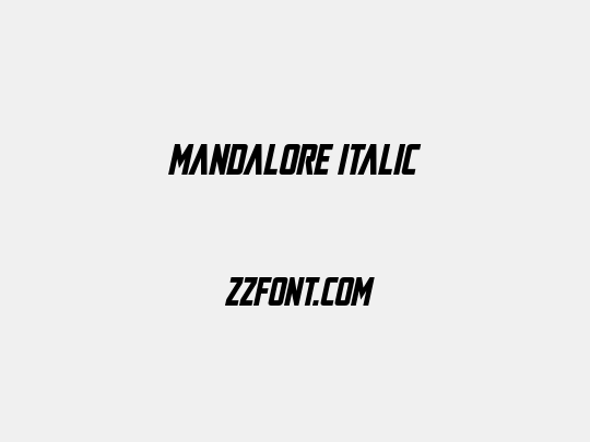 Mandalore Italic