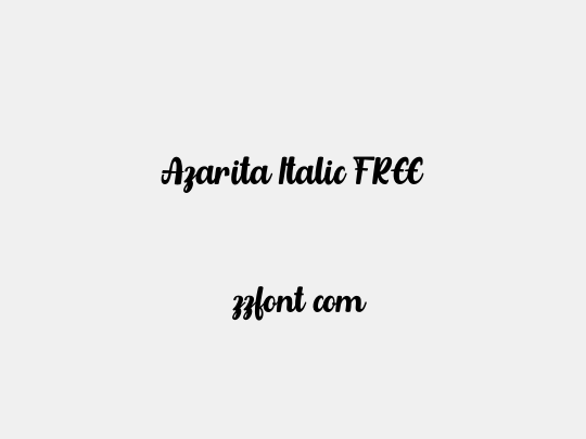 Azarita Italic FREE