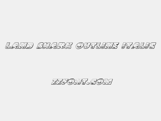 Land Shark Outline Italic