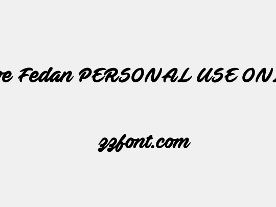Ave Fedan PERSONAL USE ONLY