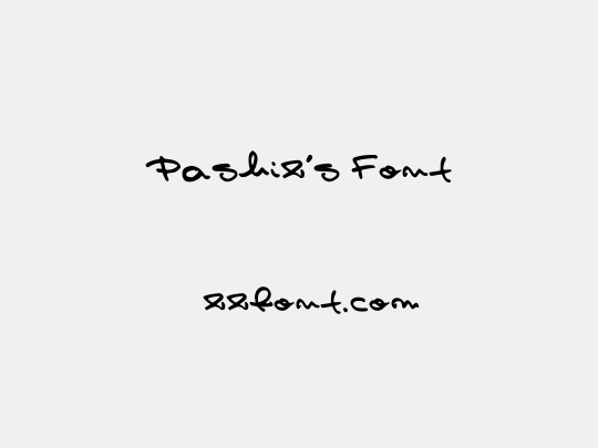 Pashiz´s Font