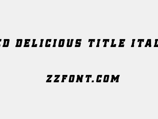 Red Delicious Title Italic