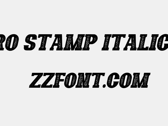 Bonaro Stamp Italic Demo