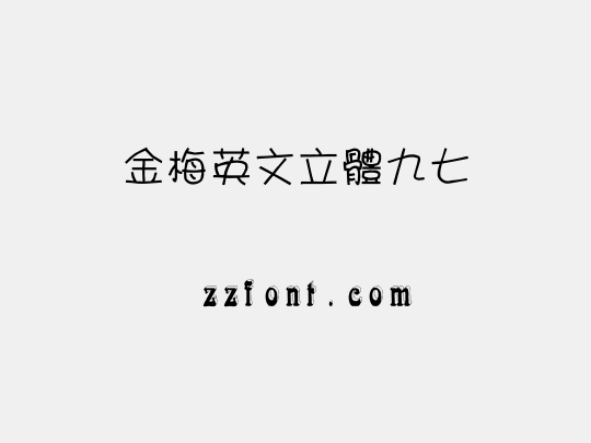 金梅英文立體九七