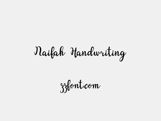 Naifah Handwriting