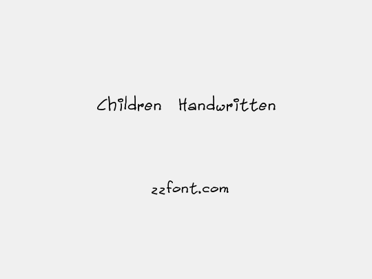 Children  Handwritten