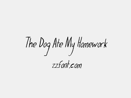The Dog Ate My Homework