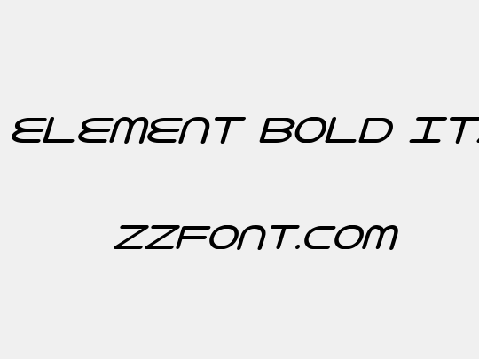 8th Element Bold Italic
