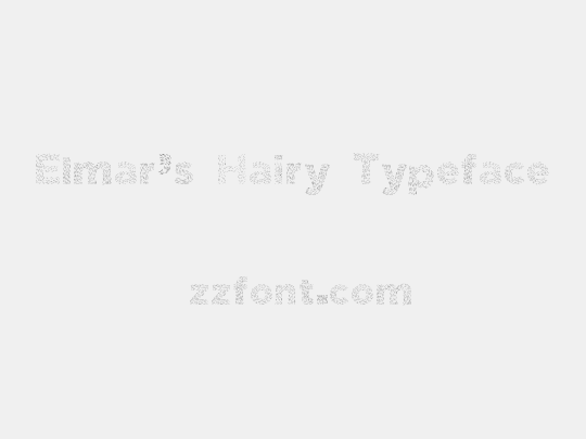 Elmar's Hairy Typeface
