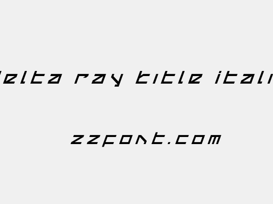 Delta Ray Title Italic