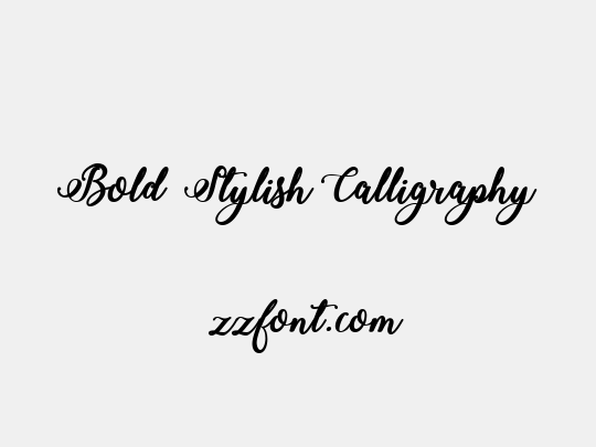 Bold  Stylish Calligraphy