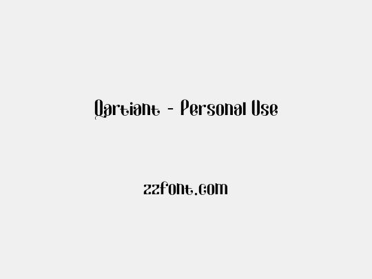 Qartiant - Personal Use
