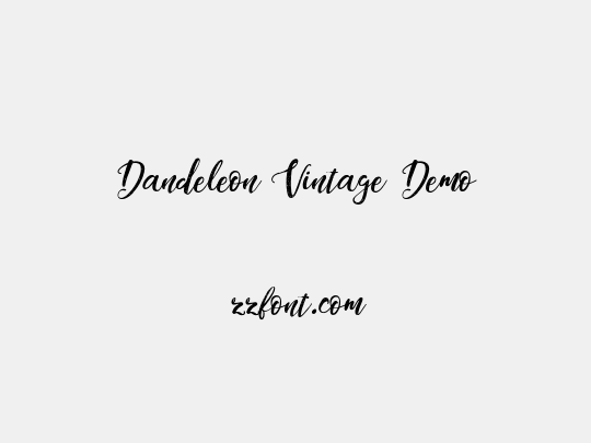 Dandeleon Vintage Demo