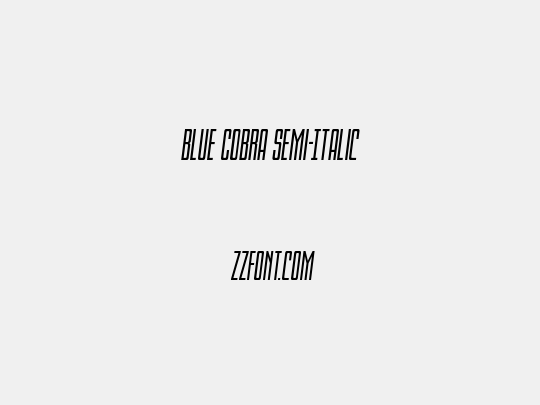 Blue Cobra Semi-Italic