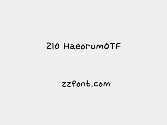 210 HaeorumOTF