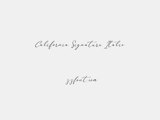 California Signature Italic
