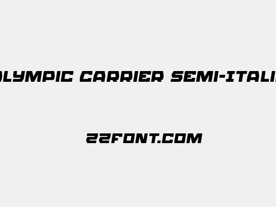 Olympic Carrier Semi-Italic