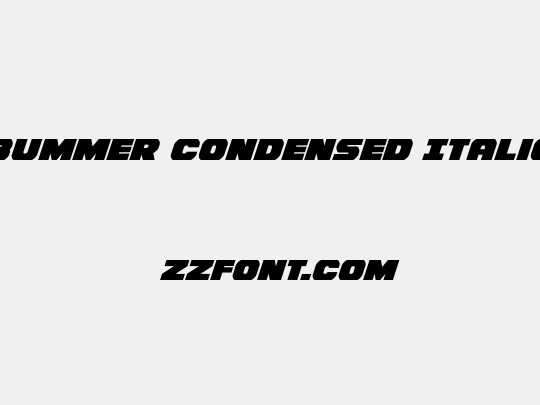 Bummer Condensed Italic