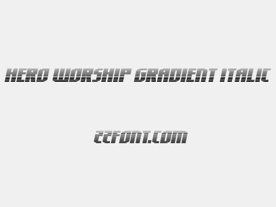 Hero Worship Gradient Italic