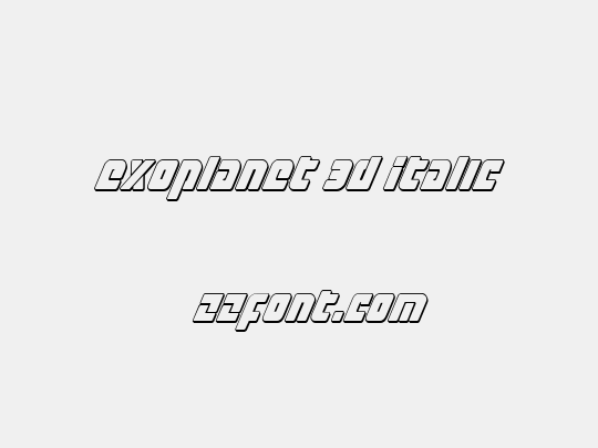 Exoplanet 3D Italic