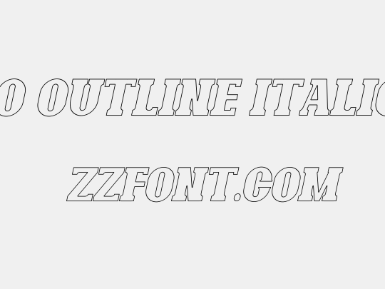 Bonaro Outline Italic Demo