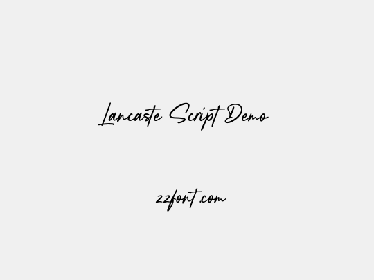 Lancaste Script Demo