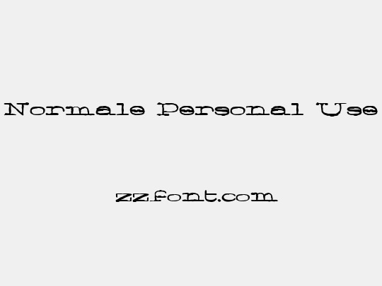Normale Personal Use