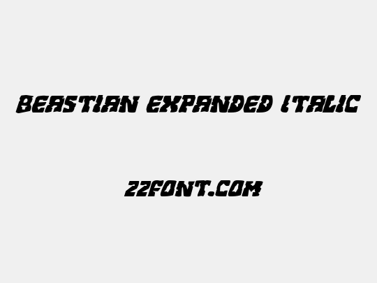 Beastian Expanded Italic