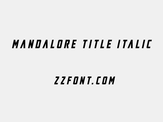 Mandalore Title Italic