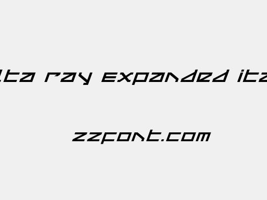 Delta Ray Expanded Italic