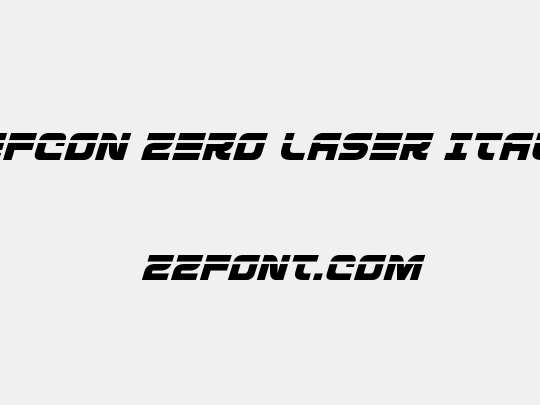 Defcon Zero Laser Italic