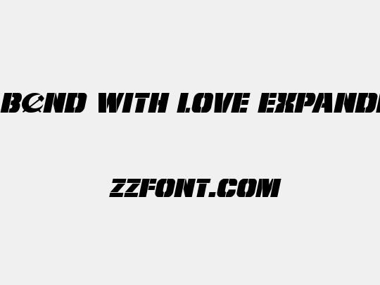 From BOND With Love Expanded Italic
