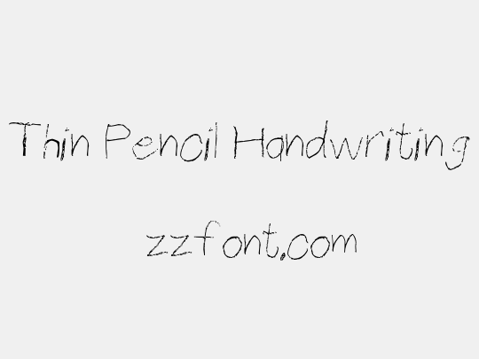 Thin Pencil Handwriting