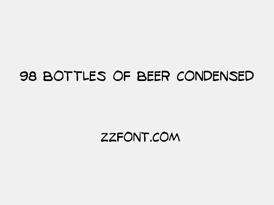 98 Bottles of Beer Condensed