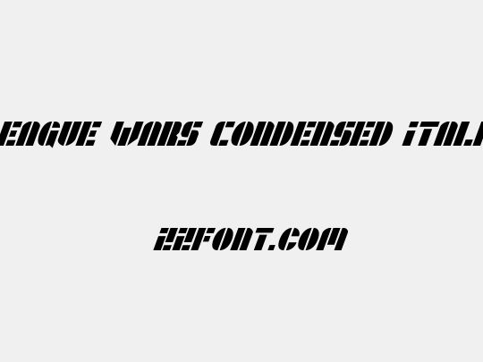 League Wars Condensed Italic
