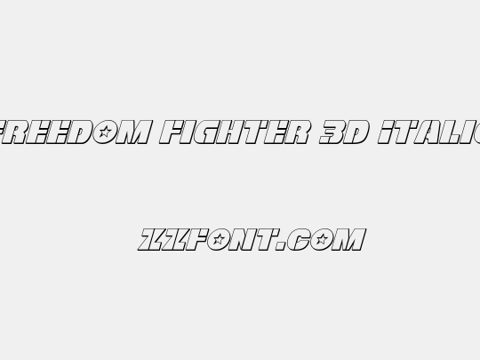 Freedom Fighter 3D Italic