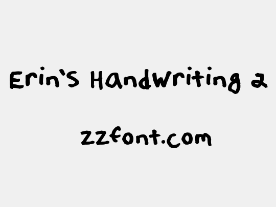 Erin's Handwriting 2