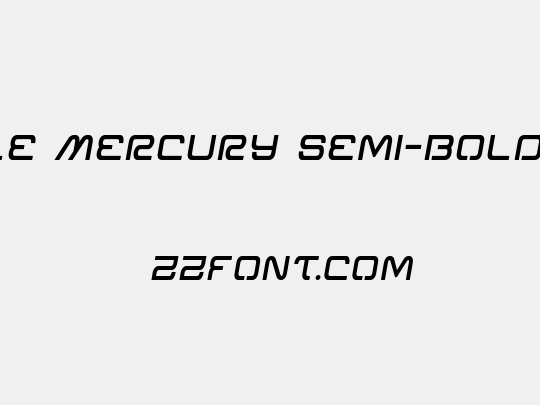 Miracle Mercury Semi-Bold Semi-Italic