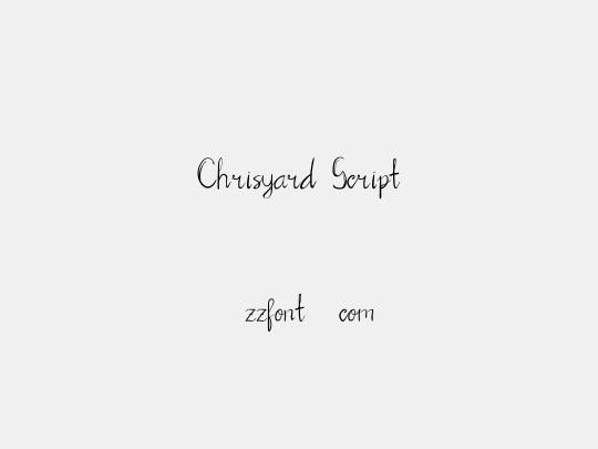 Chrisyard Script