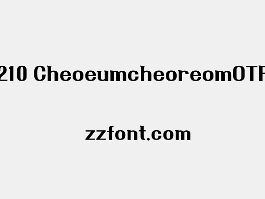 210 CheoeumcheoreomOTF