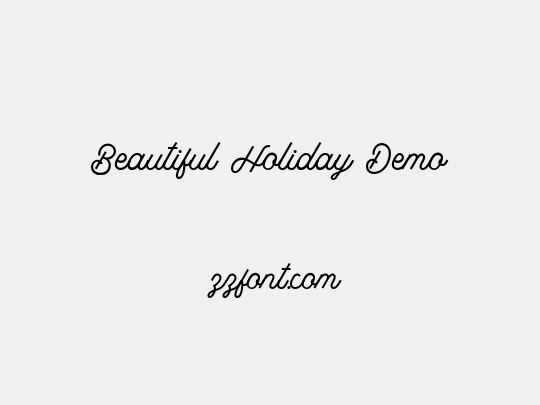 Beautiful Holiday Demo