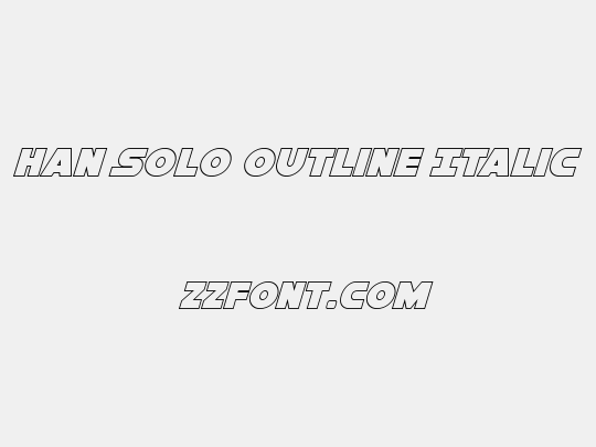 Han Solo Outline Italic