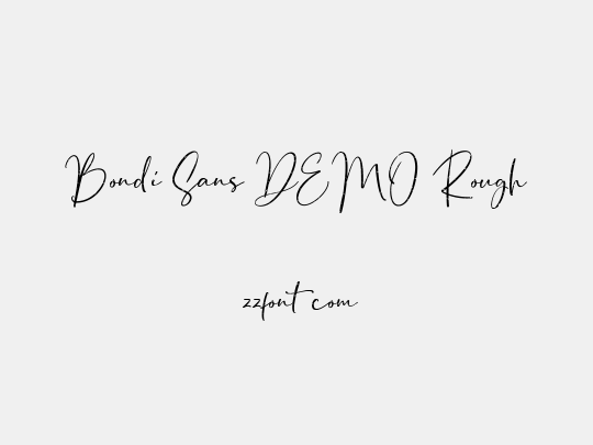 Bondi Sans DEMO Rough